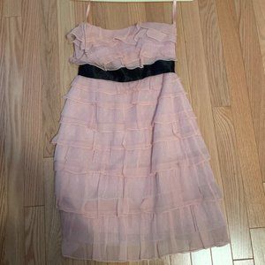 Ruffle pink dress